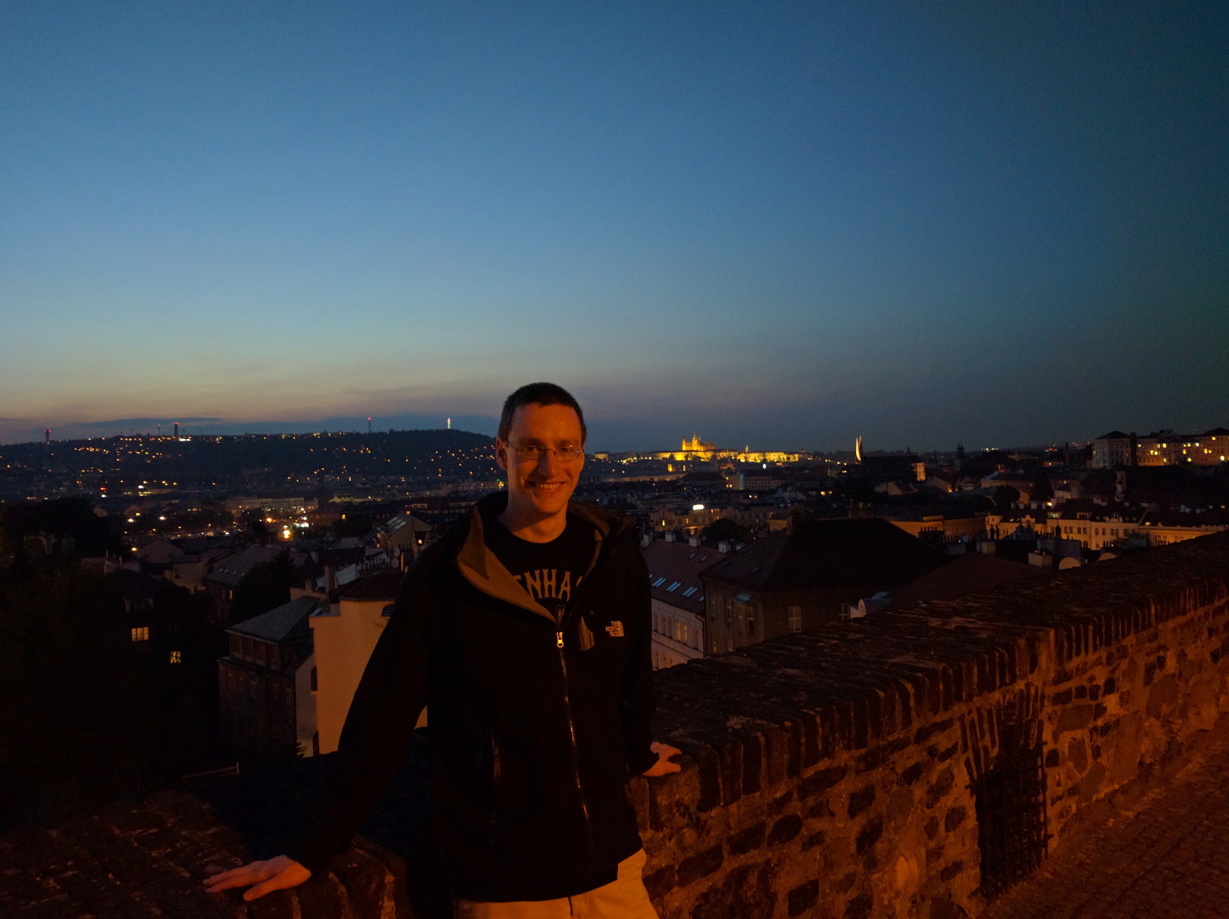 Tyler on the ramparts of Vyšehrad, Prague